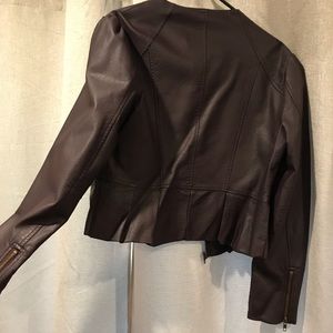 Plum leather jacket